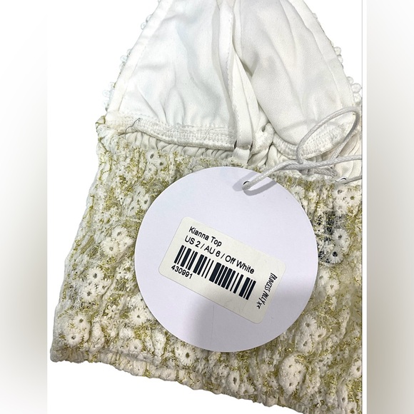 NWT Princess Polly Kianna Smocked Floral Crop Top sz 2 Boho Flower Power Girly - Picture 7 of 12